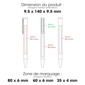 URRGH - BND192 - Stylo à bille en aluminium recyclé et ABS recyclé 2