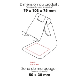 STAN - BND408 - Support de téléphone de bureau en aluminium recyclé 2