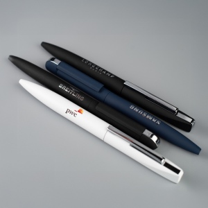 FOLK - BND62 - Stylo à bille en acier inoxydable recyclé - Noir finition rubber 6