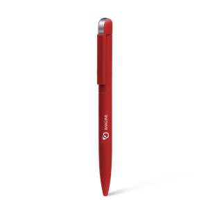 FOLK - BND62 - Stylo à bille en acier inoxydable recyclé - Rouge finition rubber