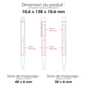 FOLK - BND62 - Stylo à bille en acier inoxydable recyclé - Noir finition rubber 2