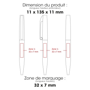 CLAW - BND75 - Stylo à bille torsadé en acier inoxydable recyclé 2