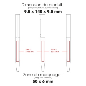 SARI XL - BND78XL - Stylo à bille en acier inoxydable recyclé 2