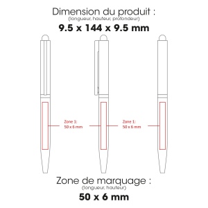 SARI XLS - BND78XLS - Stylo à bille en acier inoxydable recyclé 2