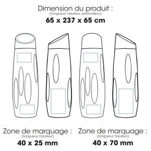 NAZARE 876 - BND876 - Bouteille en acier inoxydable recyclé à double paroi de 500 ml/17 oz 2