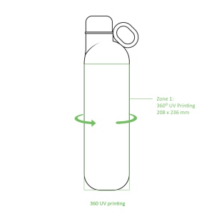 HOOKIPA L - 360° - BND877L - Bouteille et gobelet 2 en 1 (750 ml / 620 ml) Double paroi en acier inoxydable recyclé et ABS 2