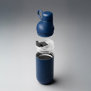HOOKIPA M - BND877M - Bouteille et gobelet 2 en 1 (500 ml / 370 ml) Double paroi en acier inoxydable recyclé et ABS 4