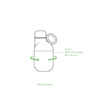 HOOKIPA S - 360° - BND877S - Bouteille et gobelet 2 en 1 (330 ml / 200 ml) Double paroi en acier inoxydable recyclé et ABS 7