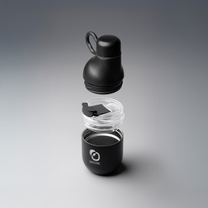 HOOKIPA S - BND877S - Bouteille et gobelet 2 en 1 (330 ml / 200 ml) Double paroi en acier inoxydable recyclé et ABS 7