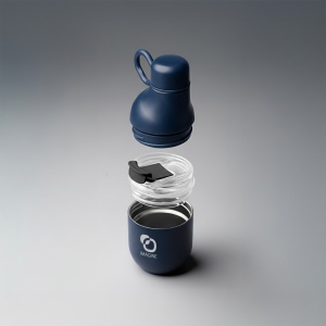 HOOKIPA S - BND877S - Bouteille et gobelet 2 en 1 (330 ml / 200 ml) Double paroi en acier inoxydable recyclé et ABS 6