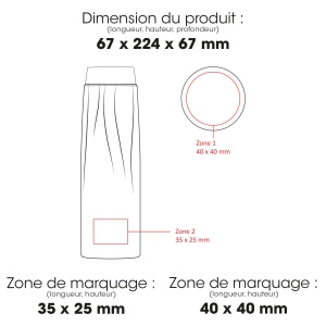CALYPSO 880 - BND880 - Bouteille isotherme en acier inoxydable recyclé à double paroi, 500 ml/17 oz - Finition mat 2