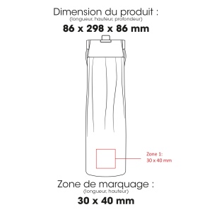 CALYPSO 880XXL - 360° - BND880XXL - Bouteille de sport en acier inoxydable recyclé à double paroi et sous vide, 1 litre/33 oz 2