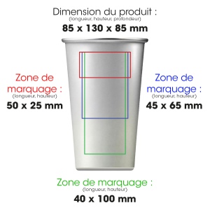 MAGIK-KUP - BND885M - Tasse en aluminium recyclé de 450 ml / 15 oz qui change de couleur 2