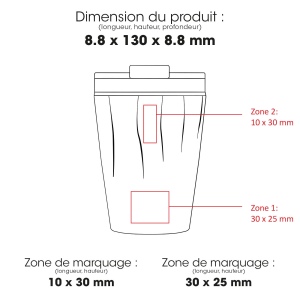 CALYPSO 886 - BND886 - Gobelet en acier inoxydable recyclé à double paroi, 330 ml / 11 oz 2