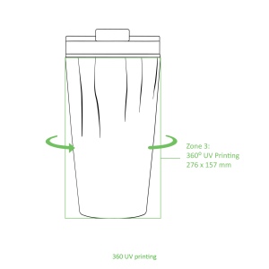 CALYPSO 886XL - 360° - BND886XL - Gobelet isotherme à double paroi en acier inoxydable recyclé de 500 ml / 16 oz 2