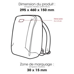 NAIA - BND931 - sac à dos pour ordinateur professionnel Waste2Gear 20 L 2