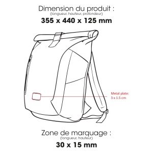 ONDA - BND932 - Sac à dos Ocean Plastic Roll Top 22 L Le sac Waste2Gear le plus vendu de Chili 2
