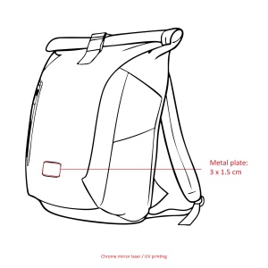 ONDA - BND932 - Sac à dos à fermeture à enroulement en tissu réfléchissant UrbanGlow™ RPET (22 L) 2