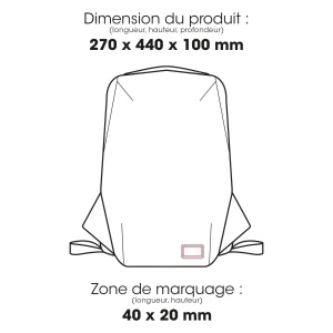 SHAPE RPET - BND988 - Sac à dos pour ordinateur RPET 20 L 4