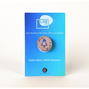 Badge Tourond taille S imprimé avec aimant avec carte personnalisée 2