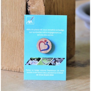 Badge Tourond taille S imprimé avec aimant avec carte personnalisée 3