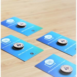 Badge Tourond taille S imprimé avec aimant avec carte personnalisée 5
