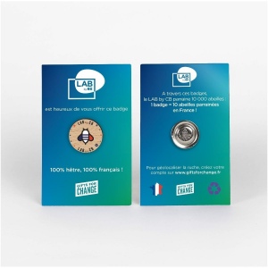 Badge Tourond taille S imprimé avec aimant avec carte personnalisée