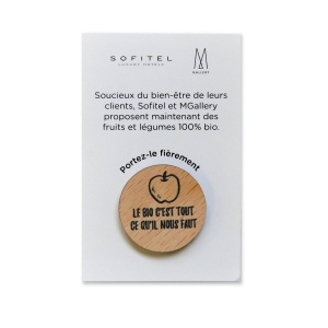 Badge Tourond aimant taille M imprimé avec carte 2