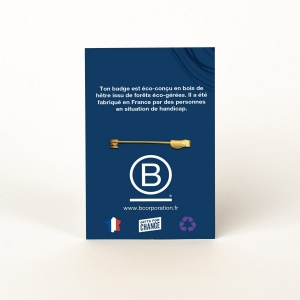 Badge Tourond broche taille M gravé avec carte 3