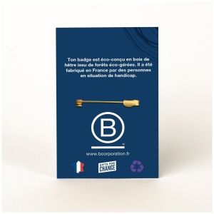 Badge Tourond broche taille M imprimé avec carte 3