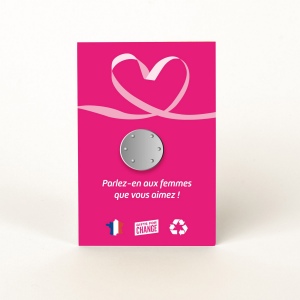 Badge Tourond aimant taille L gravé avec carte 3