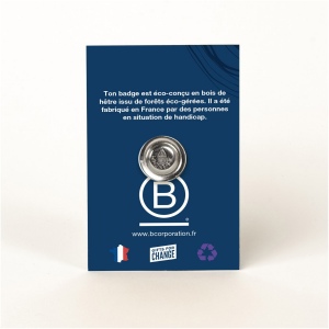 Badge Tourond aimant taille L gravé avec carte 5