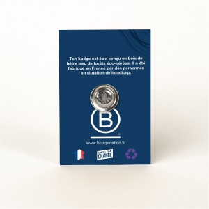 Badge Tourond aimant taille L imprimé avec carte 5