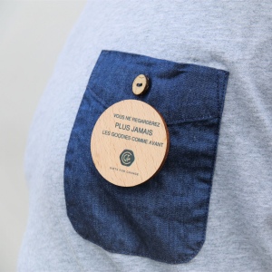 Badge Tourond aimant taille L imprimé avec carte 6