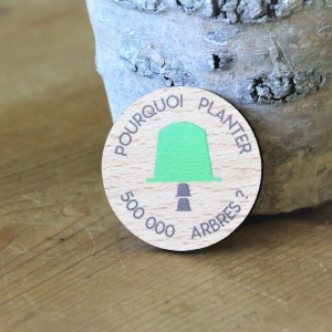 Badge Tourond aimant taille L imprimé avec carte 8