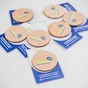 Badge Tourond aimant taille L imprimé avec carte 9