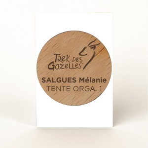 Badge Tourond broche taille L gravé avec carte 2