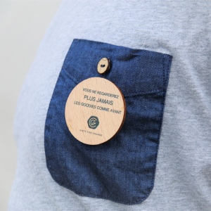Badge Tourond broche taille L imprimé avec carte 5