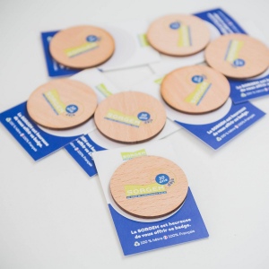Badge Tourond broche taille L imprimé avec carte 9