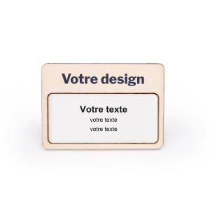 Badge nominatif imprimé avec étiquettes imprimées