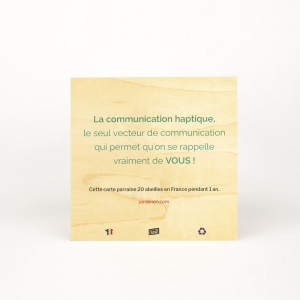 Carte en bois carrée 2