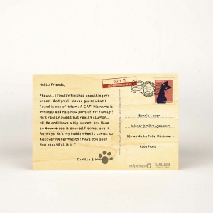 Carte en bois rectangulaire 4