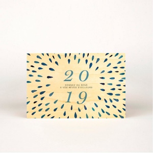 Carte en bois rectangulaire