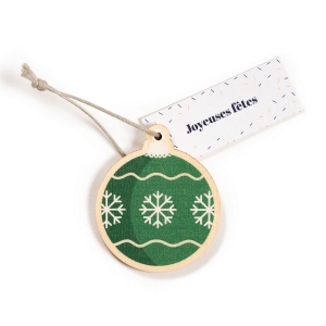 Décoration de sapin sur mesure Yu imprimée avec carte 2