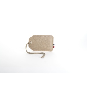 Etiquette de bagage en feutrine végétale, vierge