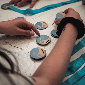 Médaille en bois imprimée sans carte 11