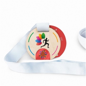 Medaille 'à planter' Sunrise imprimée avec carte
