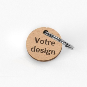 Porte-clés Sésame disque gravé avec anneau direct sans carte 2