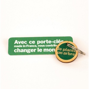 Porte-clés Sésame disque imprimé avec anneau direct et carte 5