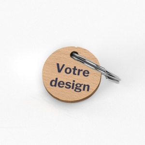 Porte-clés Sésame disque imprimé avec anneau direct sans carte 3